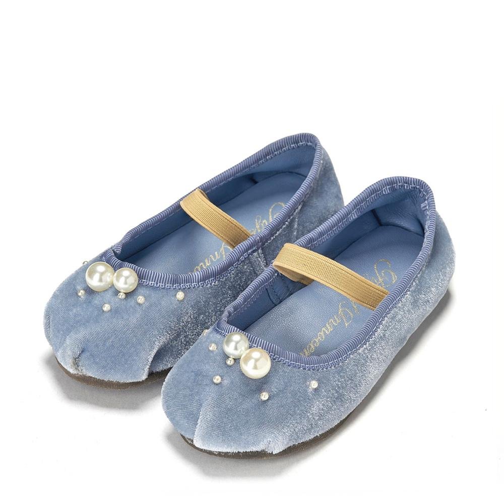 Zelda Blue Flats Shoes Age of Innocence