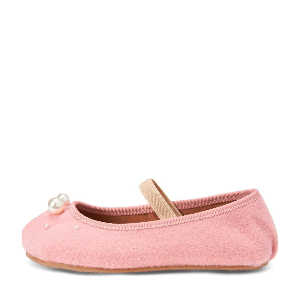 Zelda Wool Pink Flats Shoes Age of Innocence