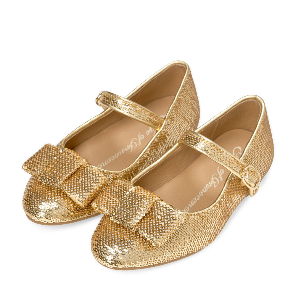 Ellen Sequins Gold Shoes Shoes Age of Innocence