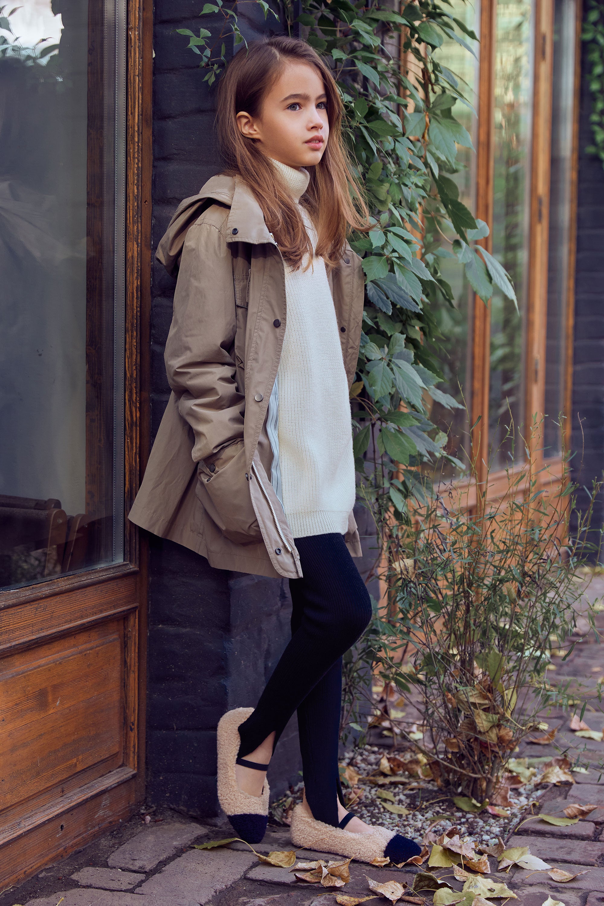 Celeste Beige/Black Ballerinas Shoes Age of Innocence