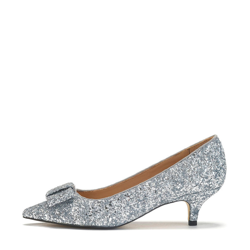 Jacqueline Glitter Silver Shoes by Age of Innocence