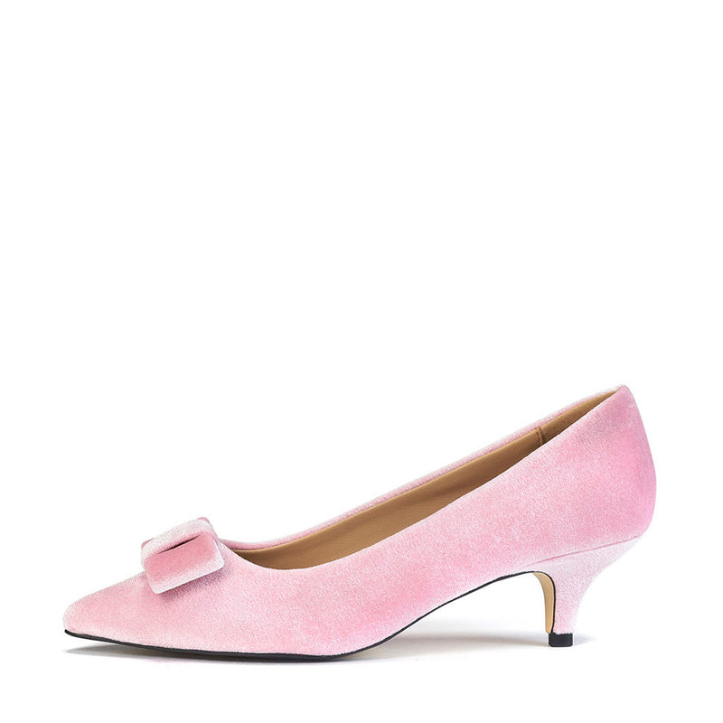 Jacqueline Velvet Pink Shoes by Age of Innocence