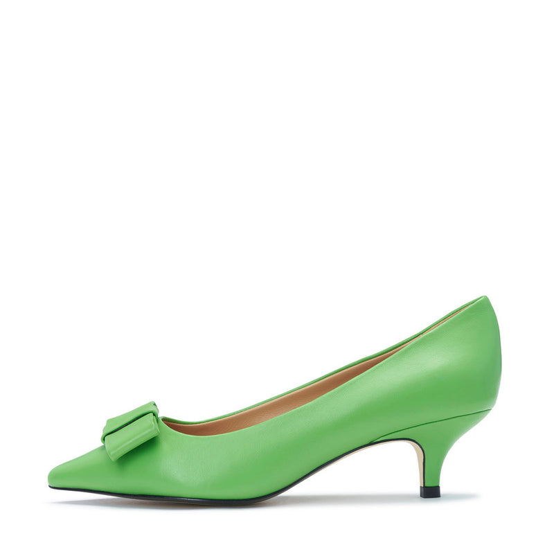 Jacqueline Leather Green Shoes by Age of Innocence