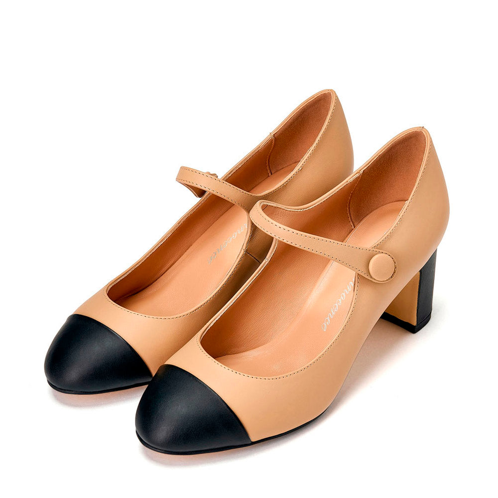 Gemma 2.0 Beige/Black Shoes Age of Innocence Women