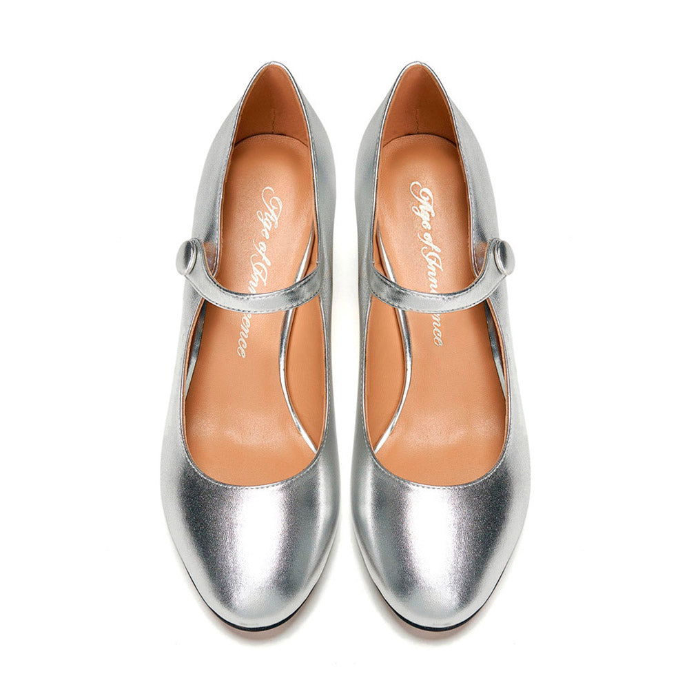 Gemma Silver Shoes Age of Innocence Women