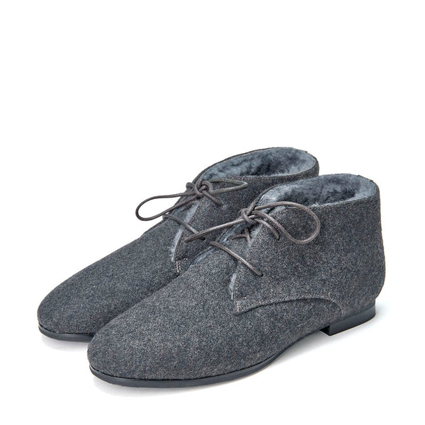 Brooke Wool Grey Boots by Age of Innocence