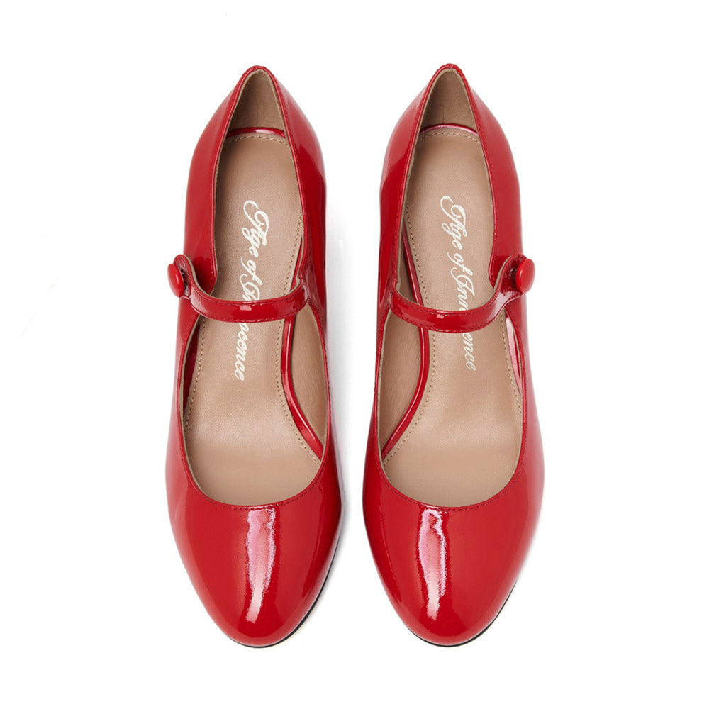 Gemma PL Red Shoes Age of Innocence Women