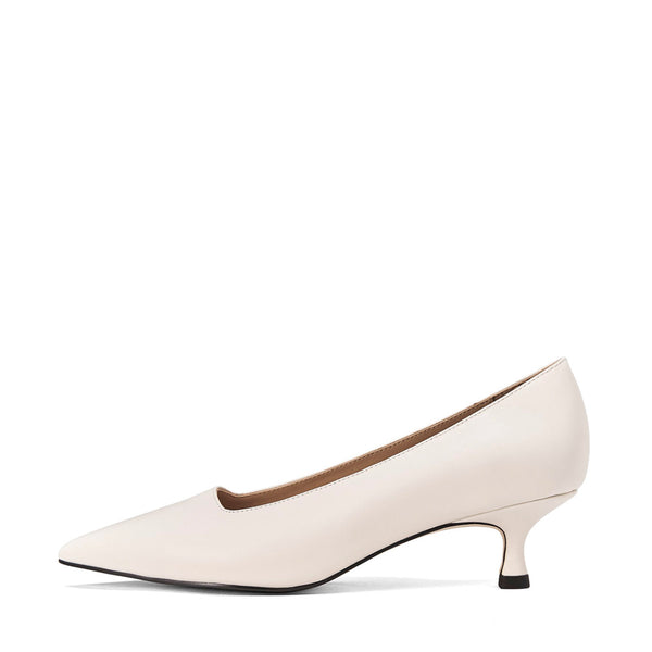 Andrea Leather White Shoes by Age of Innocence
