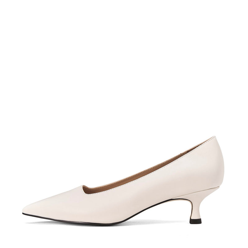 Andrea Leather White Shoes by Age of Innocence