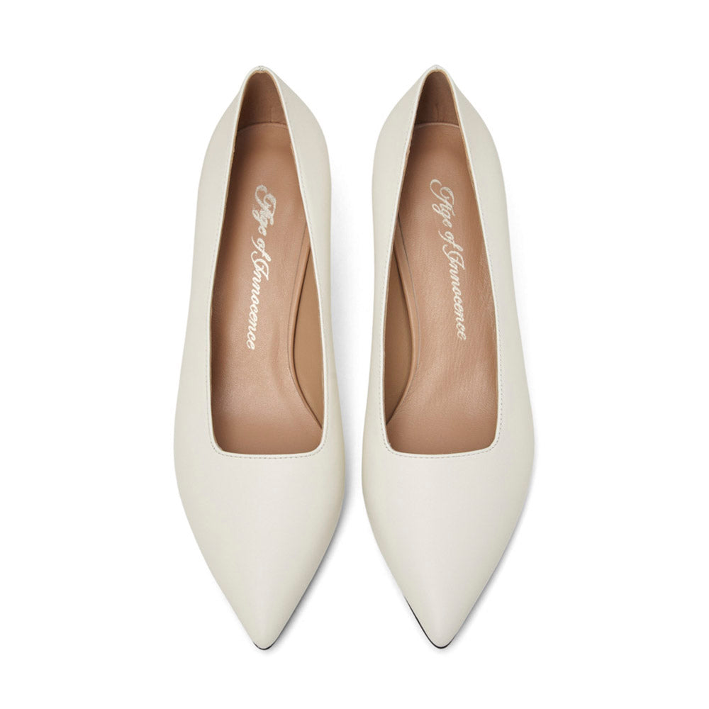 Andrea Leather White Shoes Shoes Age of Innocence Women