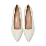 Andrea Leather White Shoes by Age of Innocence
