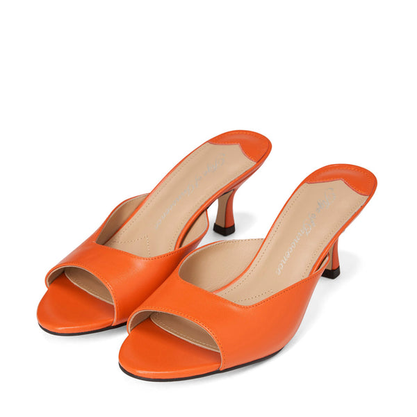 Felicity Leather Orange Mules by Age of Innocence
