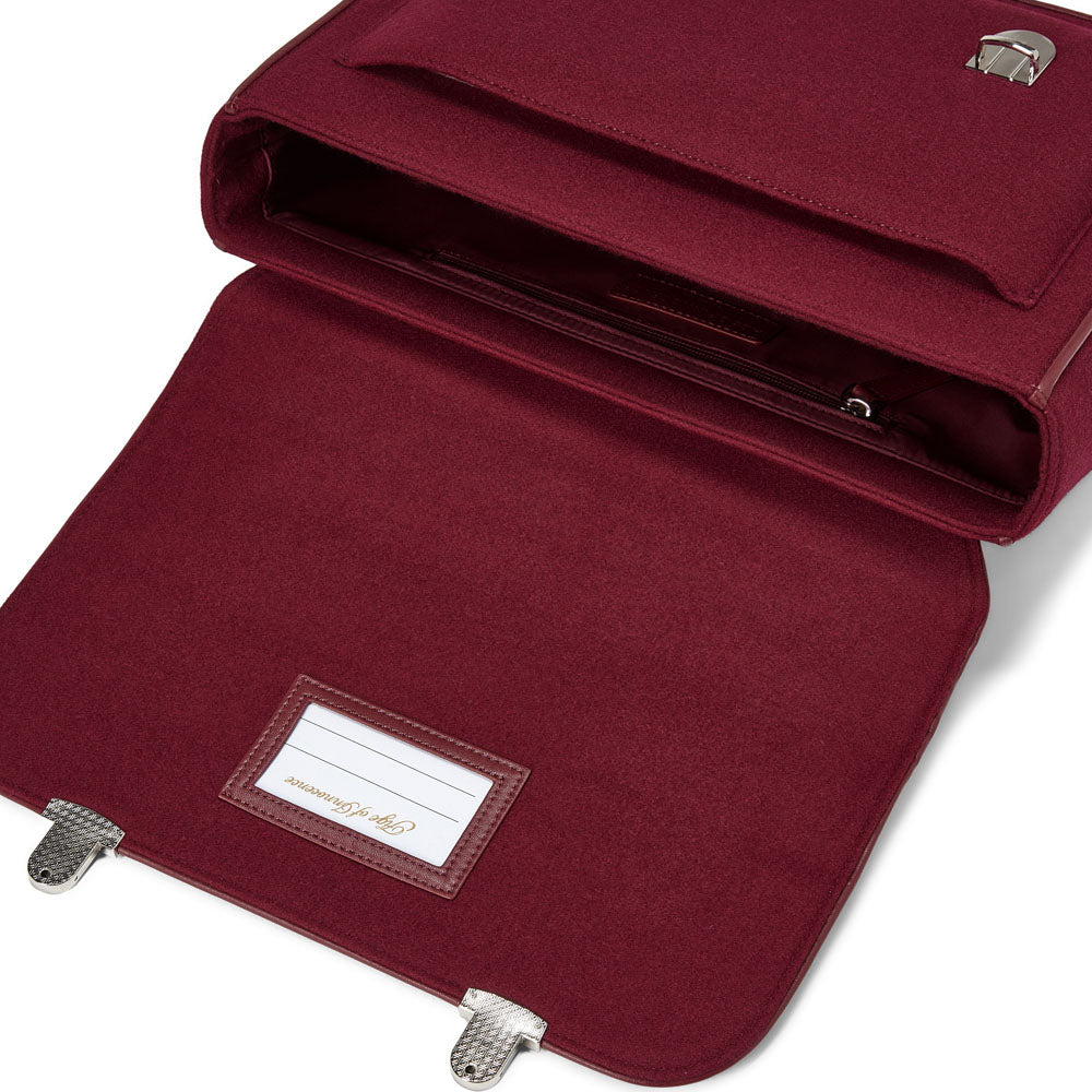 Boston Wool Burgundy Schoolbag Schoolbag Age of Innocence