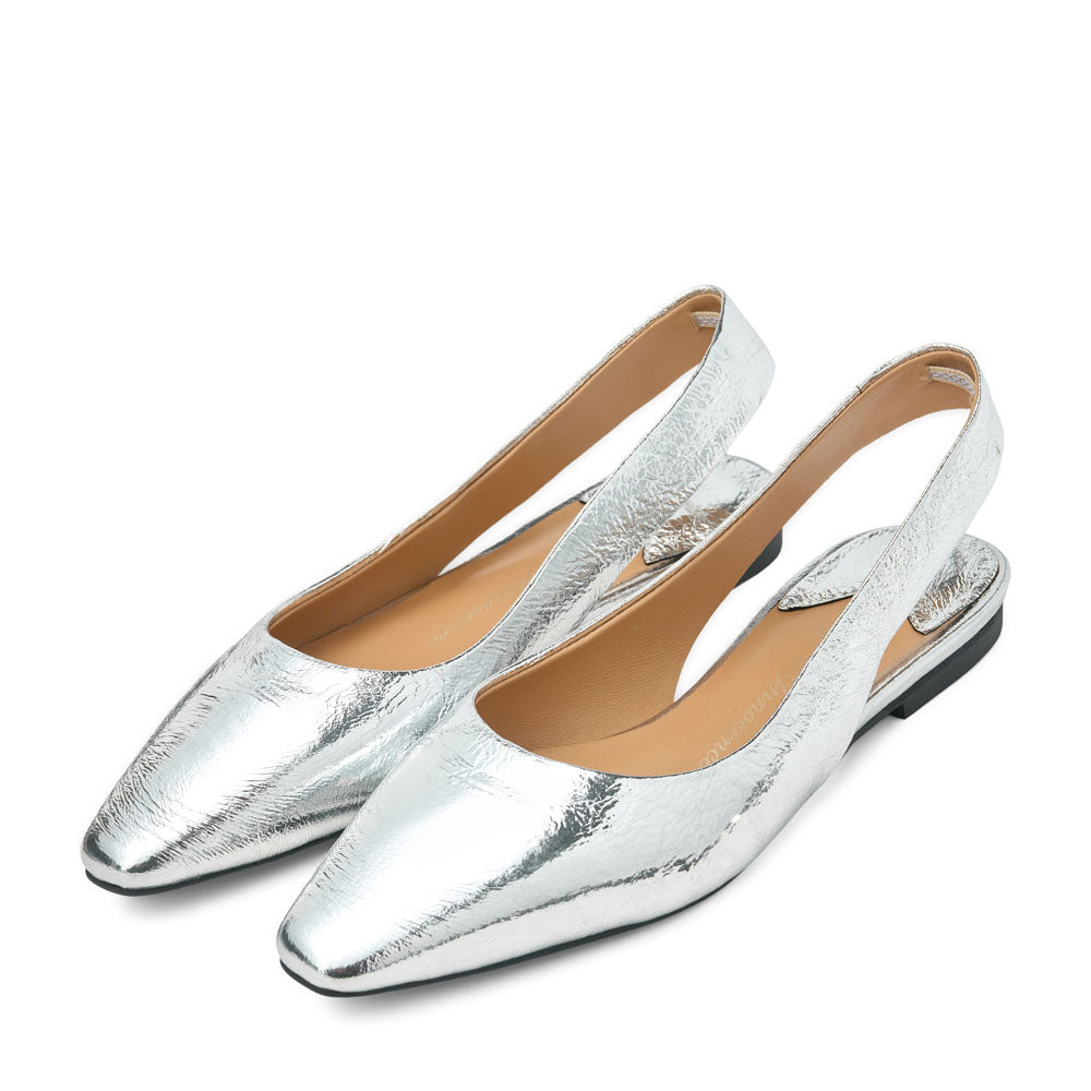 Remi Silver Flats Shoes Age of Innocence Women