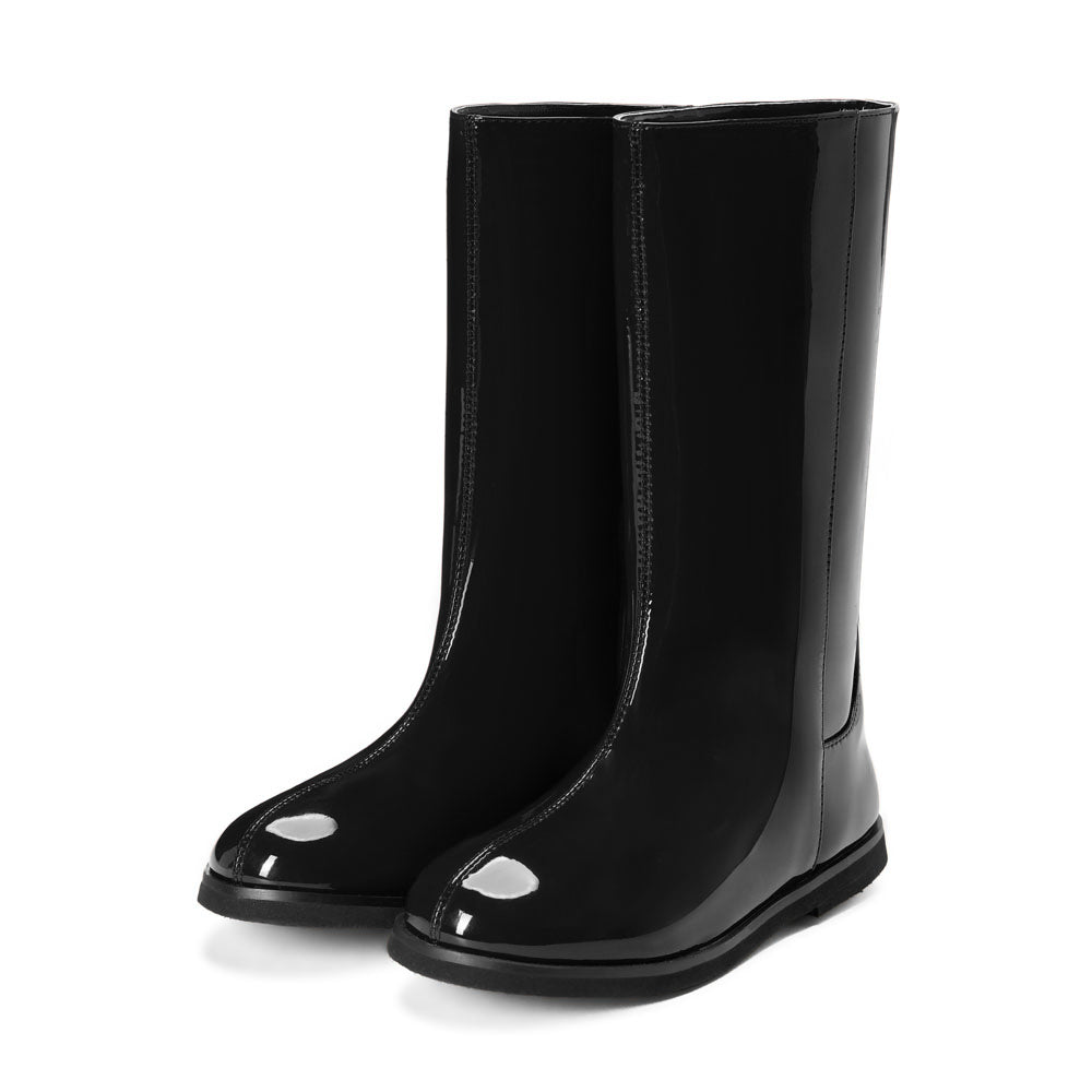 Ann PU Black Boots Boots Age of Innocence