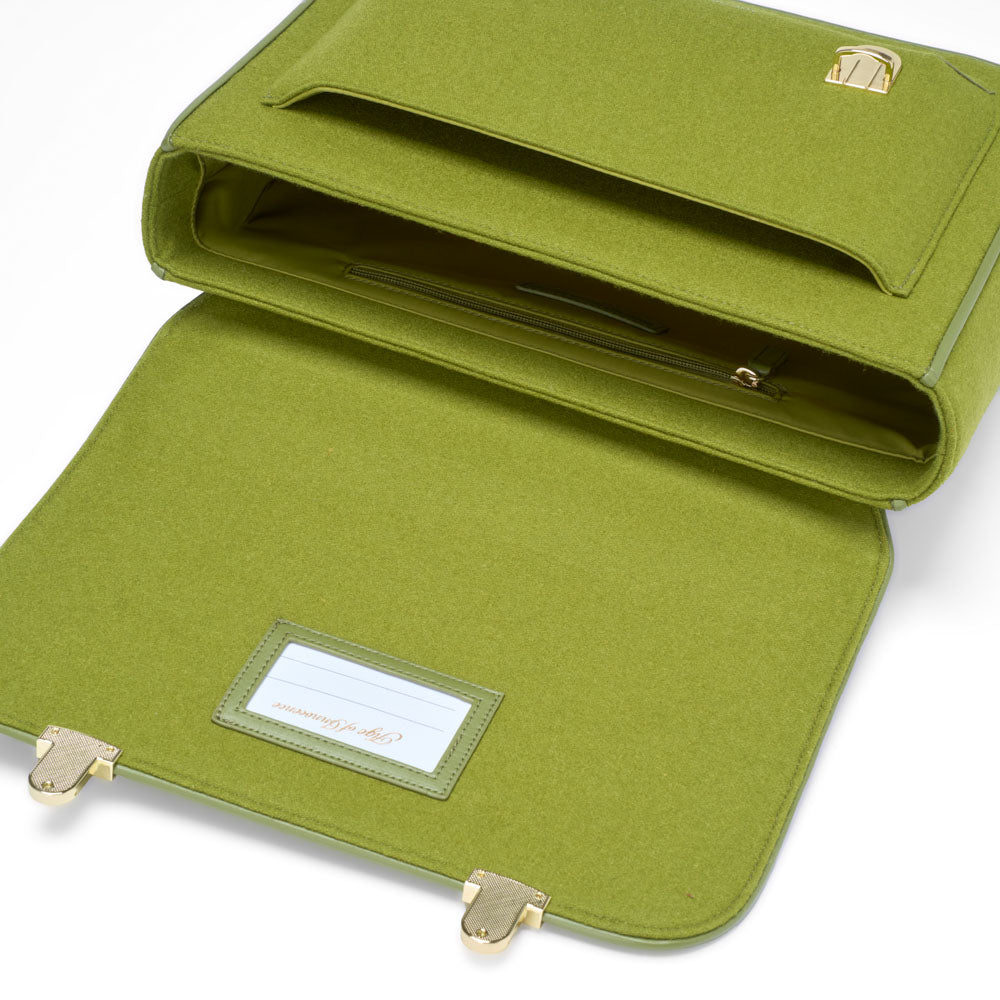 Boston Wool Green Schoolbag Schoolbag Age of Innocence