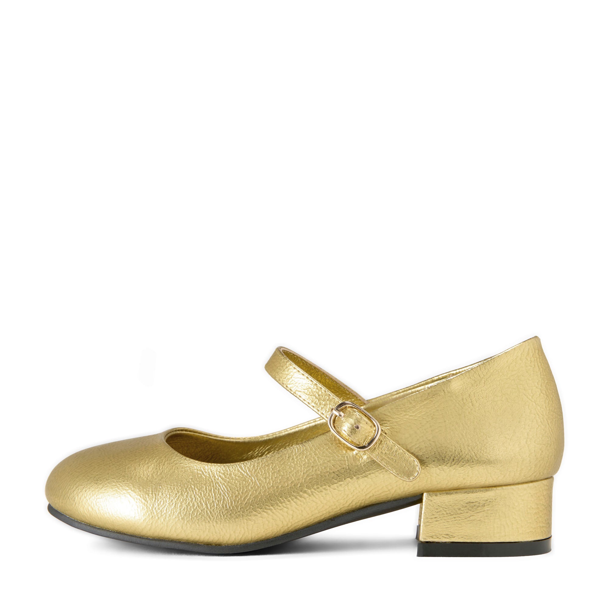 Sabine Leather Gold Shoes
