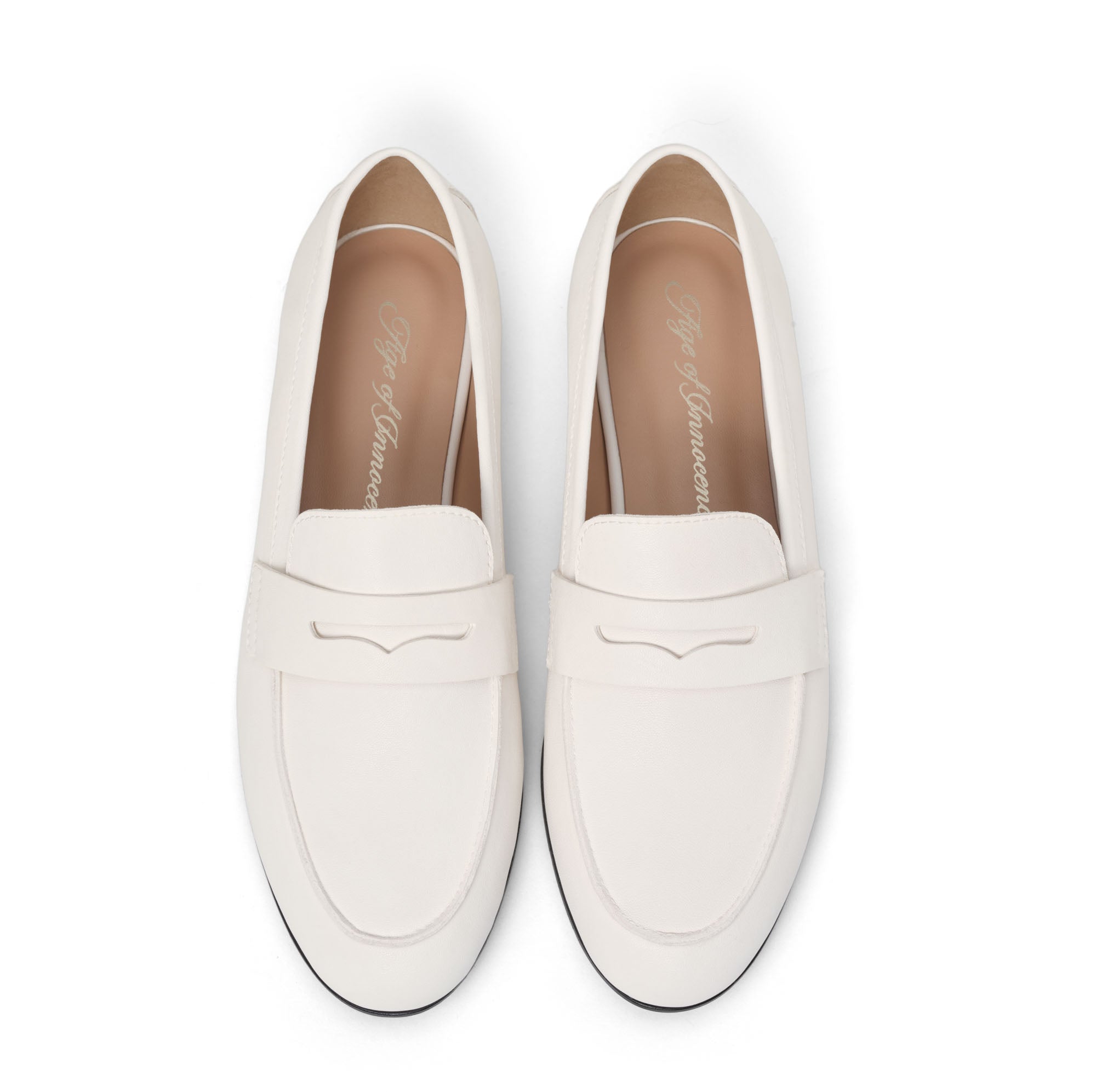 Farley Leather White Loafers Loafers Age of Innocence Women