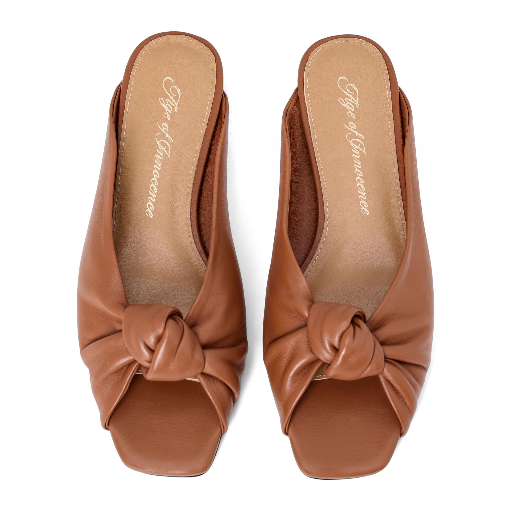 Solene Camel Mules Shoes Age of Innocence Women