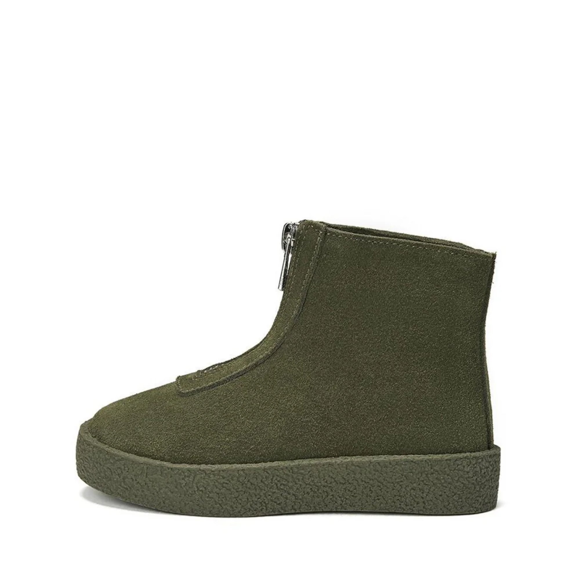 Leah Suede Khaki Boots