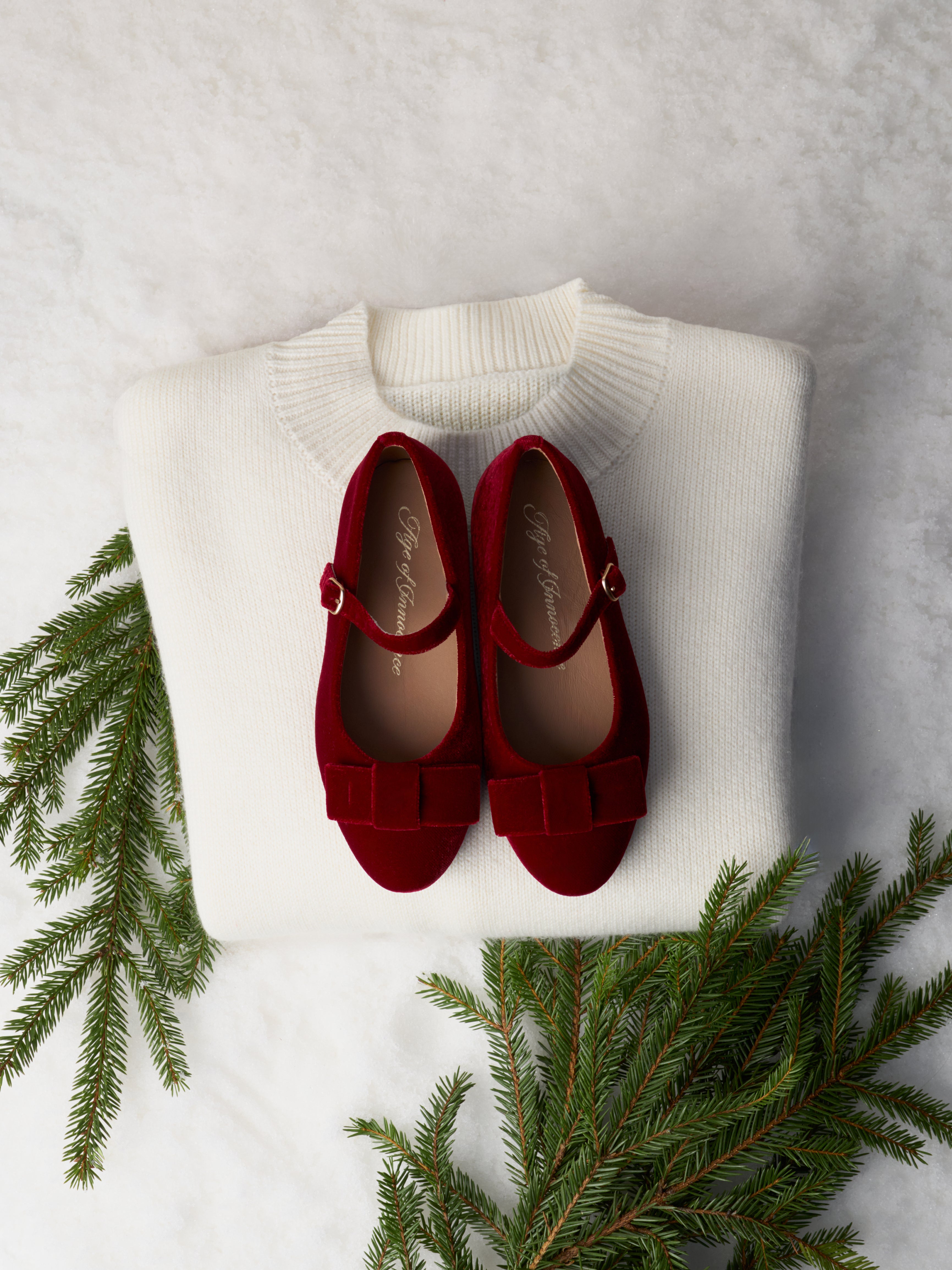 Ellen Velvet Red Shoes