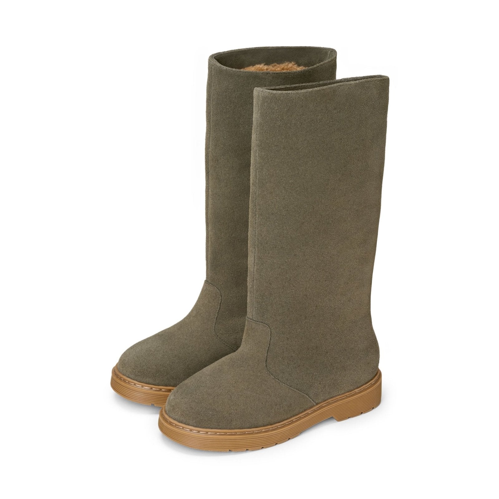 designer Aletta Khaki Boots for girls by Age of Innocence