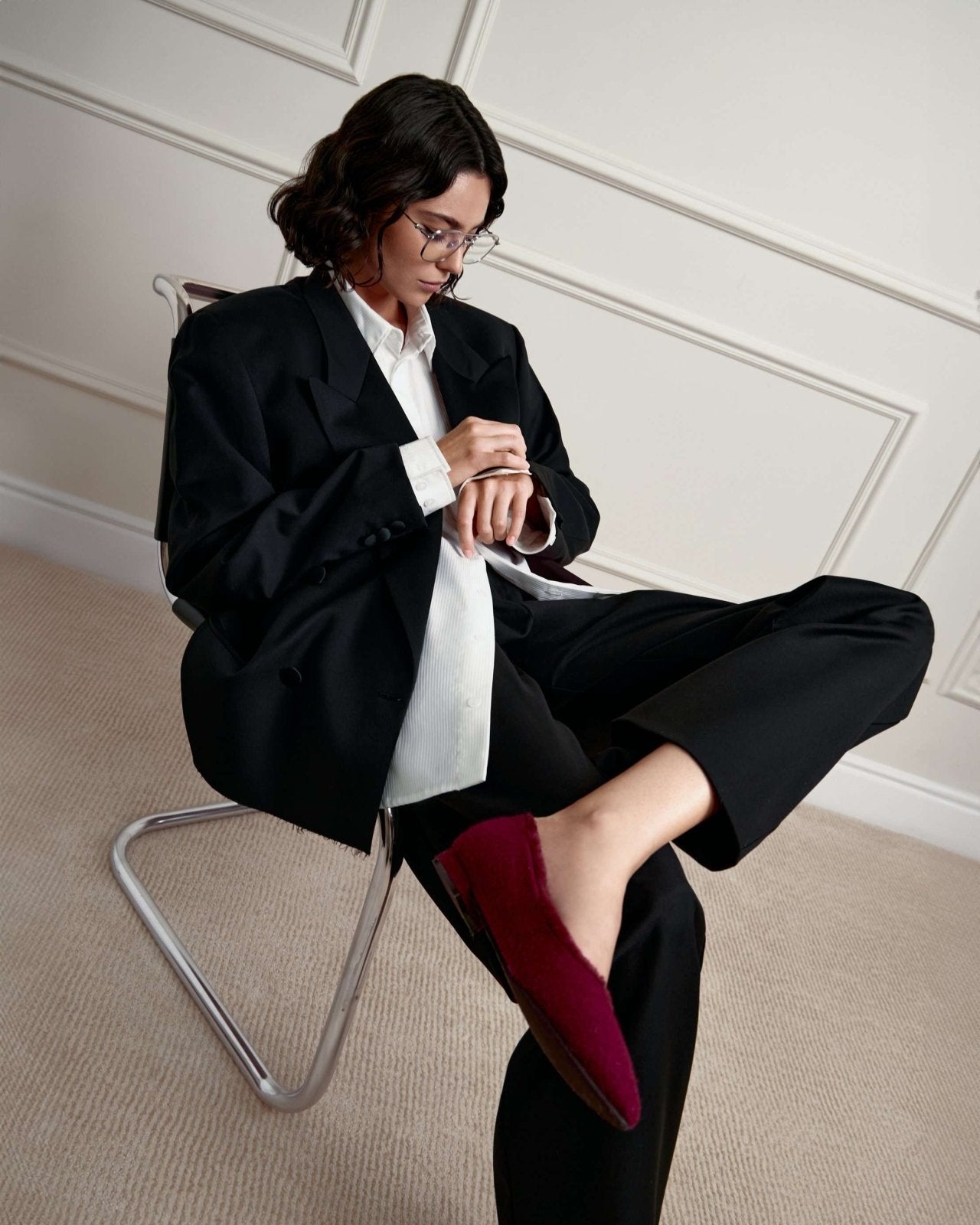 Anais Wool Burgundy Shoes Age of Innocence Women