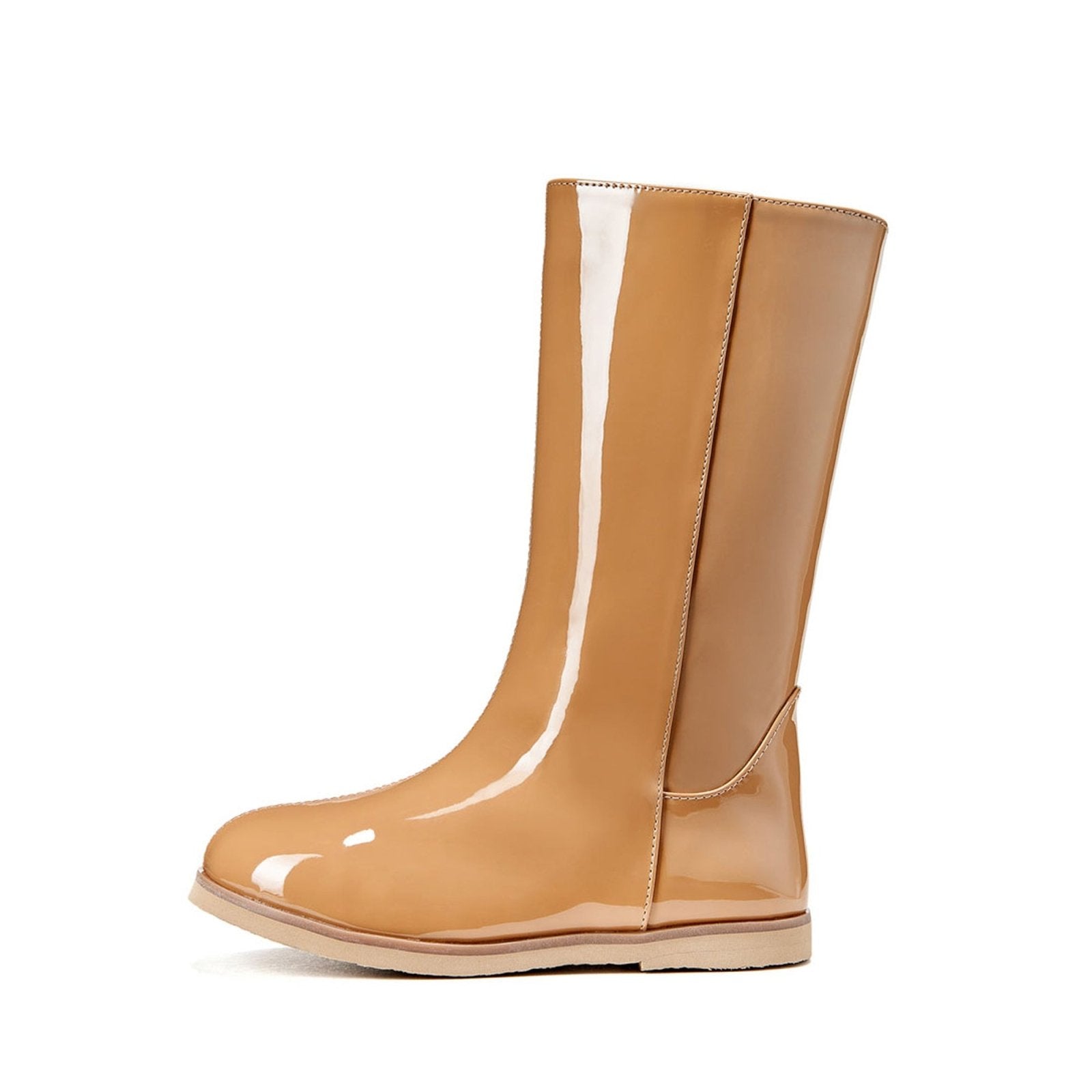 Ann PU Beige Boots Boots Age of Innocence