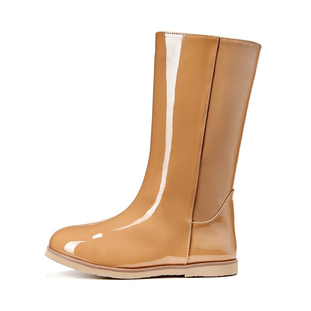Ann PU Beige Boots Age of Innocence