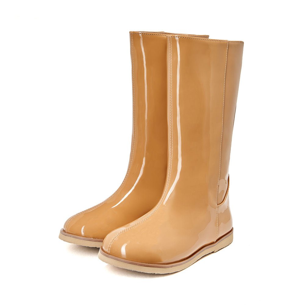 Ann PU Beige Boots Age of Innocence