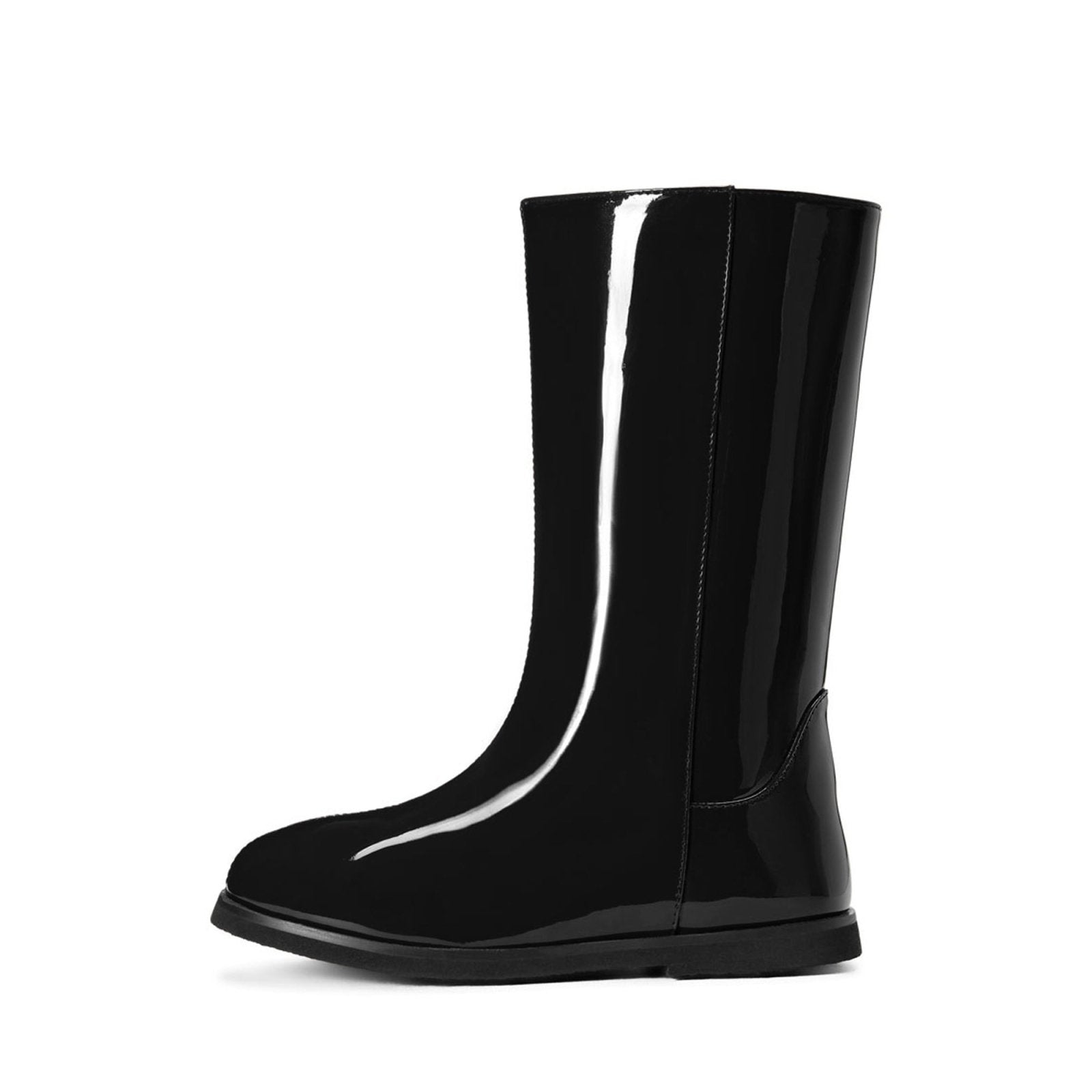 designer Ann PU Black Boots for girls by Age of Innocence