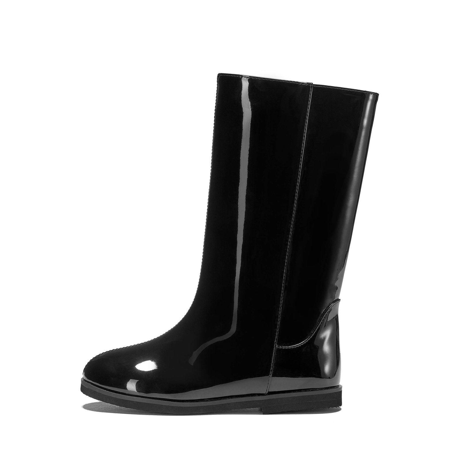 Ann PU Black Boots Boots Age of Innocence