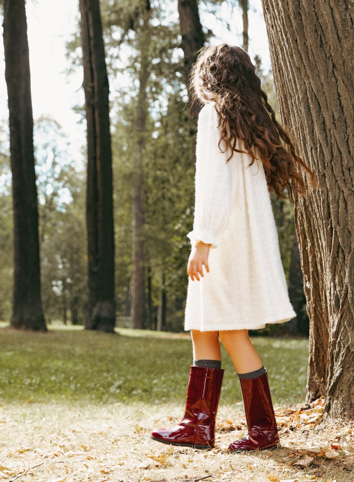 Ann PU Burgundy Boots Age of Innocence