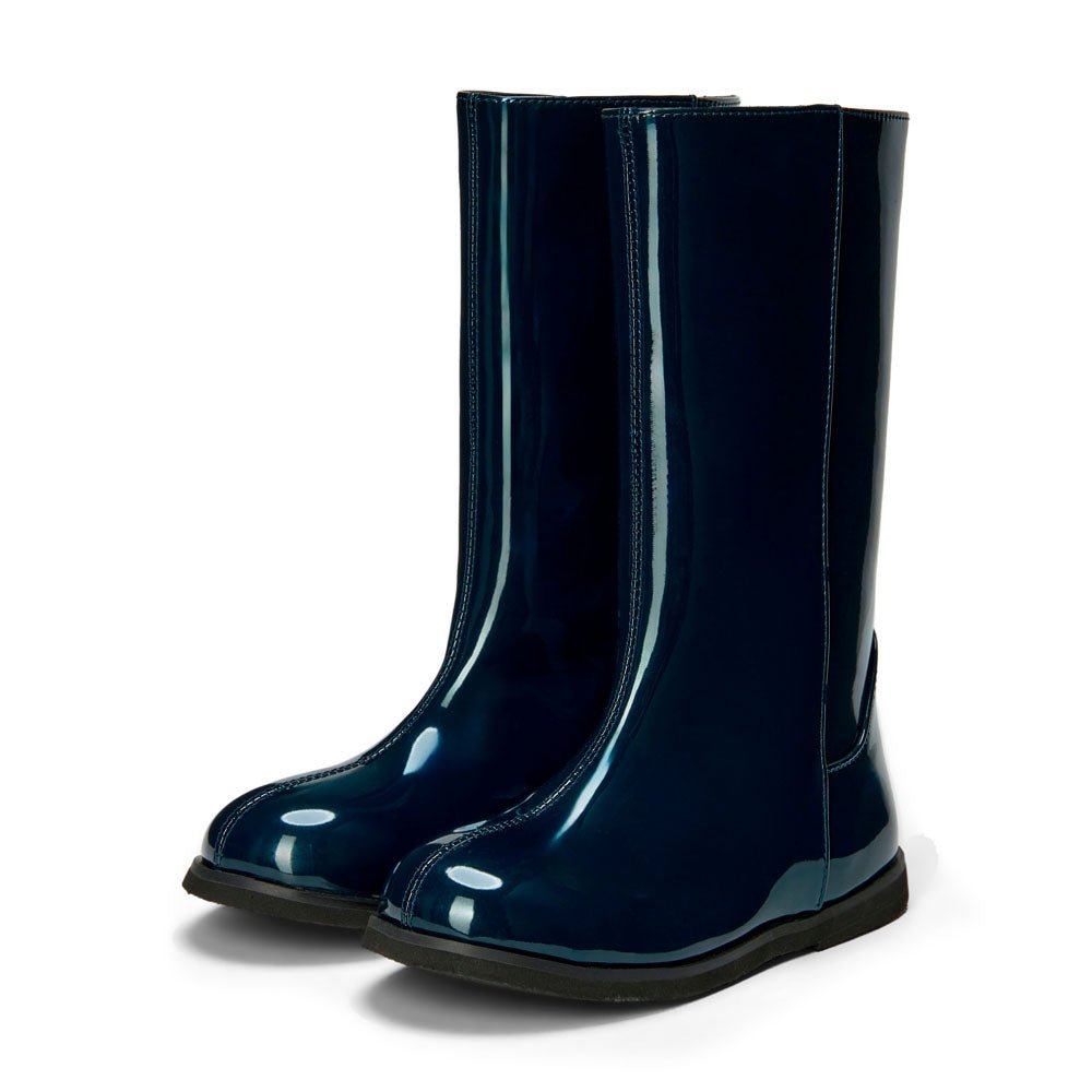 Ann PU Navy Boots Age of Innocence