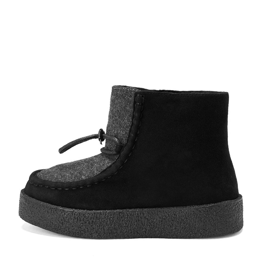 Aspen Wool Black/Dark Grey Boots by Age of Innocence