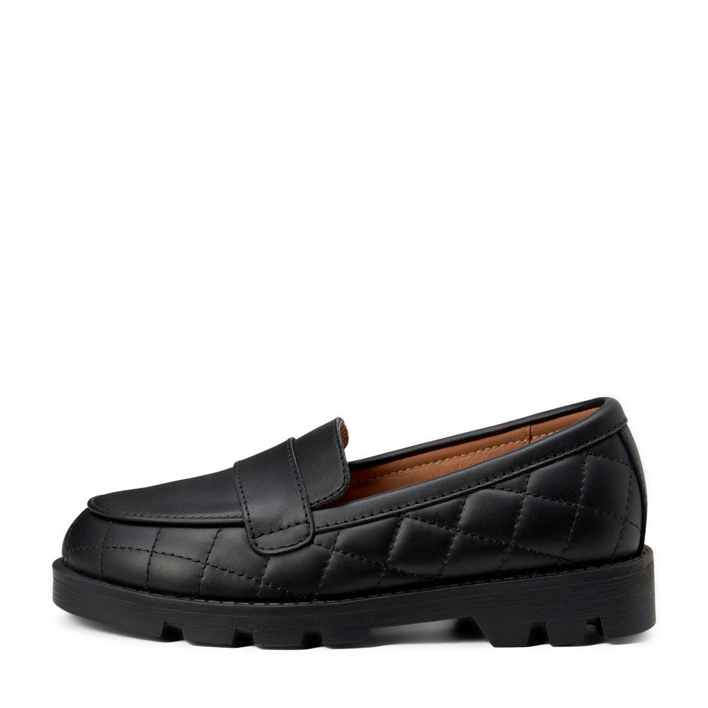 Bobby Quilted Leather Black Shoes Age of Innocence