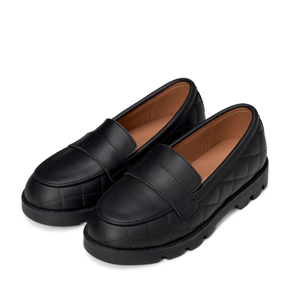 Bobby Quilted Leather Black Shoes Age of Innocence