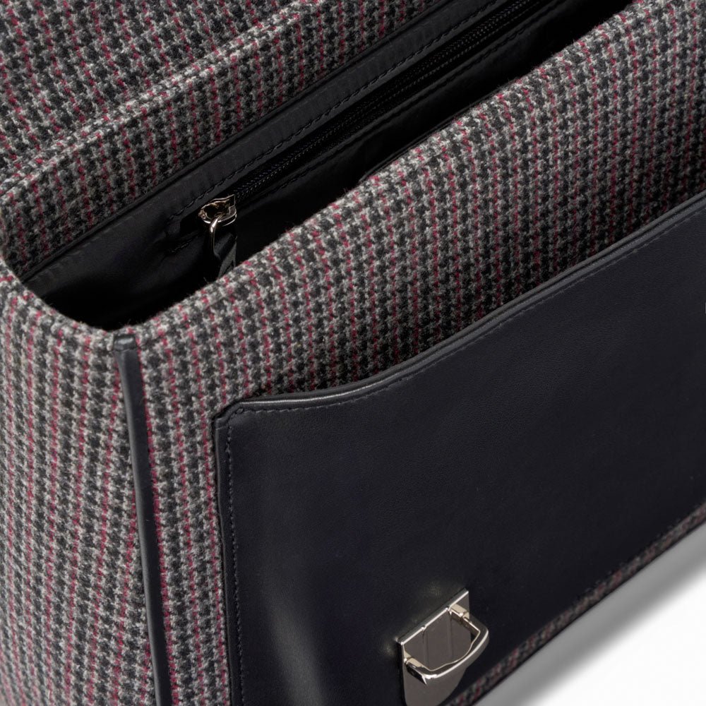 Boston Plaid Dark Grey Schoolbag Age of Innocence