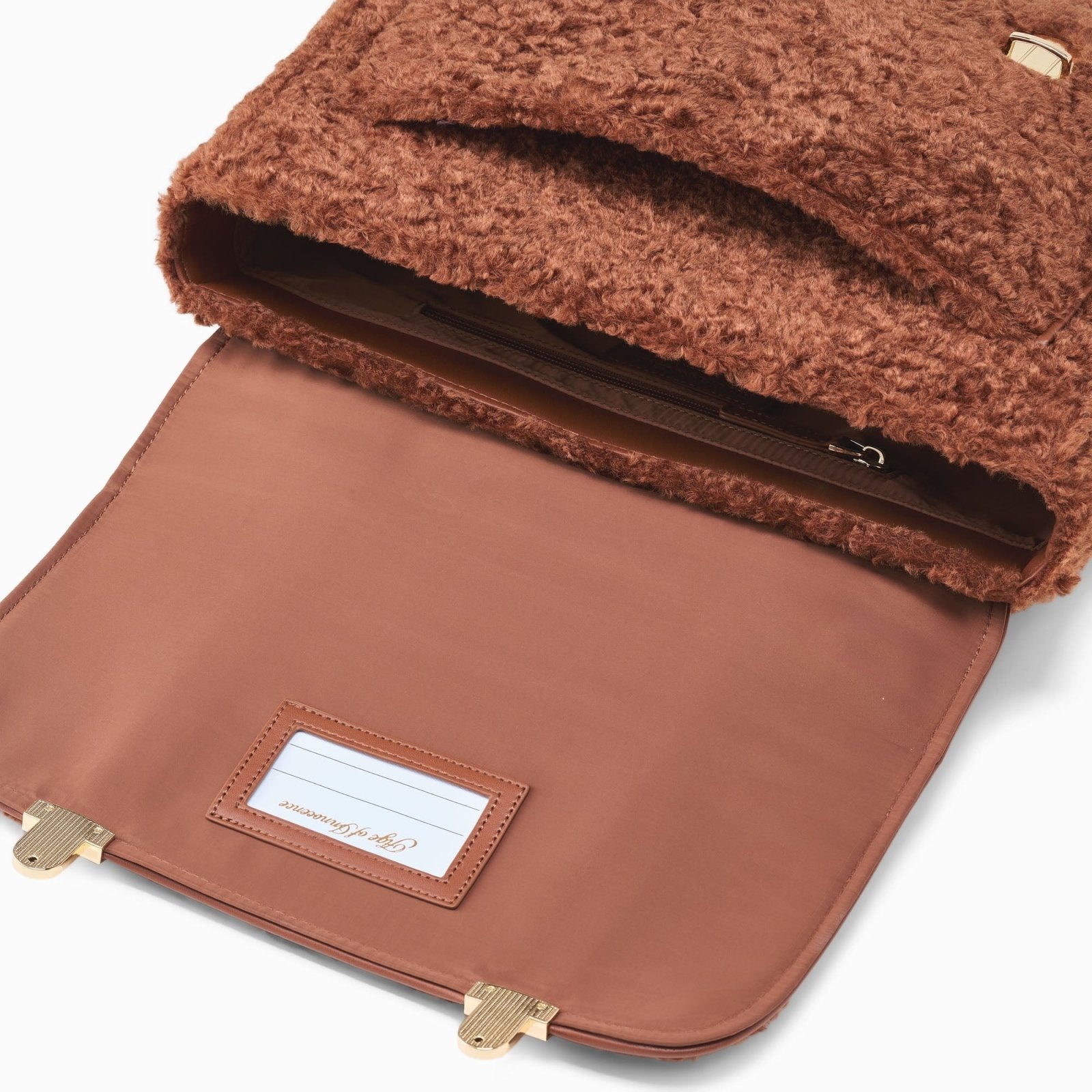 designer Boston Shearling Camel Schoolbag for girls by Age of Innocence