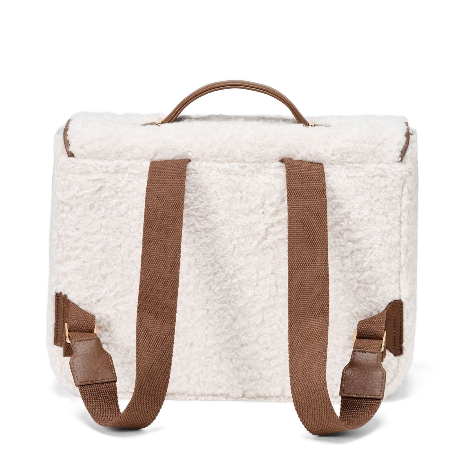 designer Boston Shearling White/Camel Schoolbag for girls by Age of Innocence
