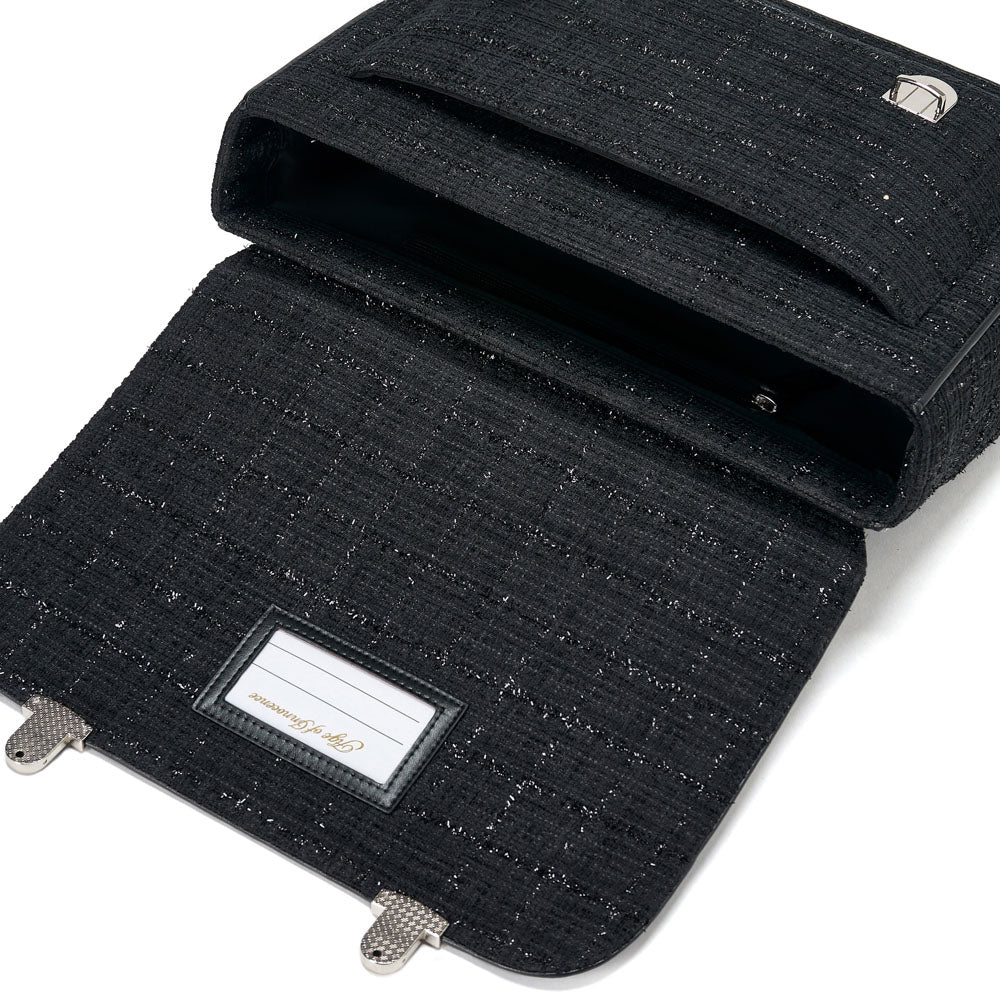 Boston Tweed Black Schoolbag Age of Innocence