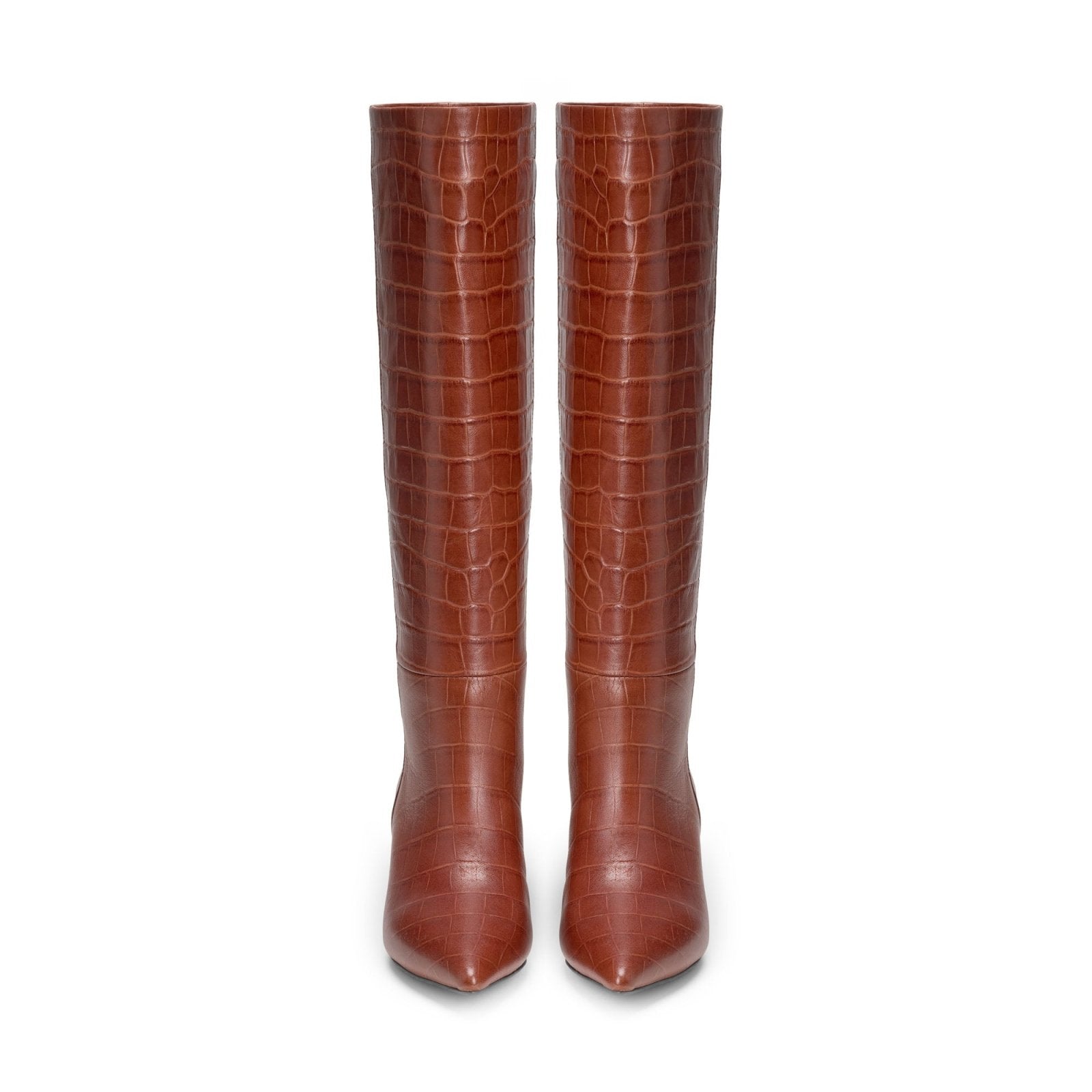 designer Brigitte Leather Brown Boots for girls by Age of Innocence Women