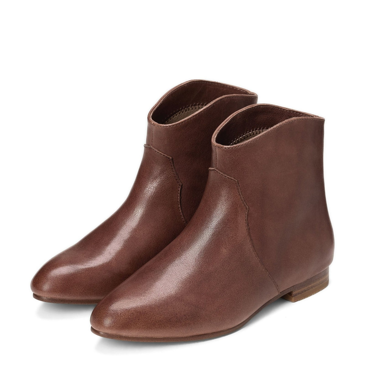 Cassie Leather Brown Boots Boots Age of Innocence