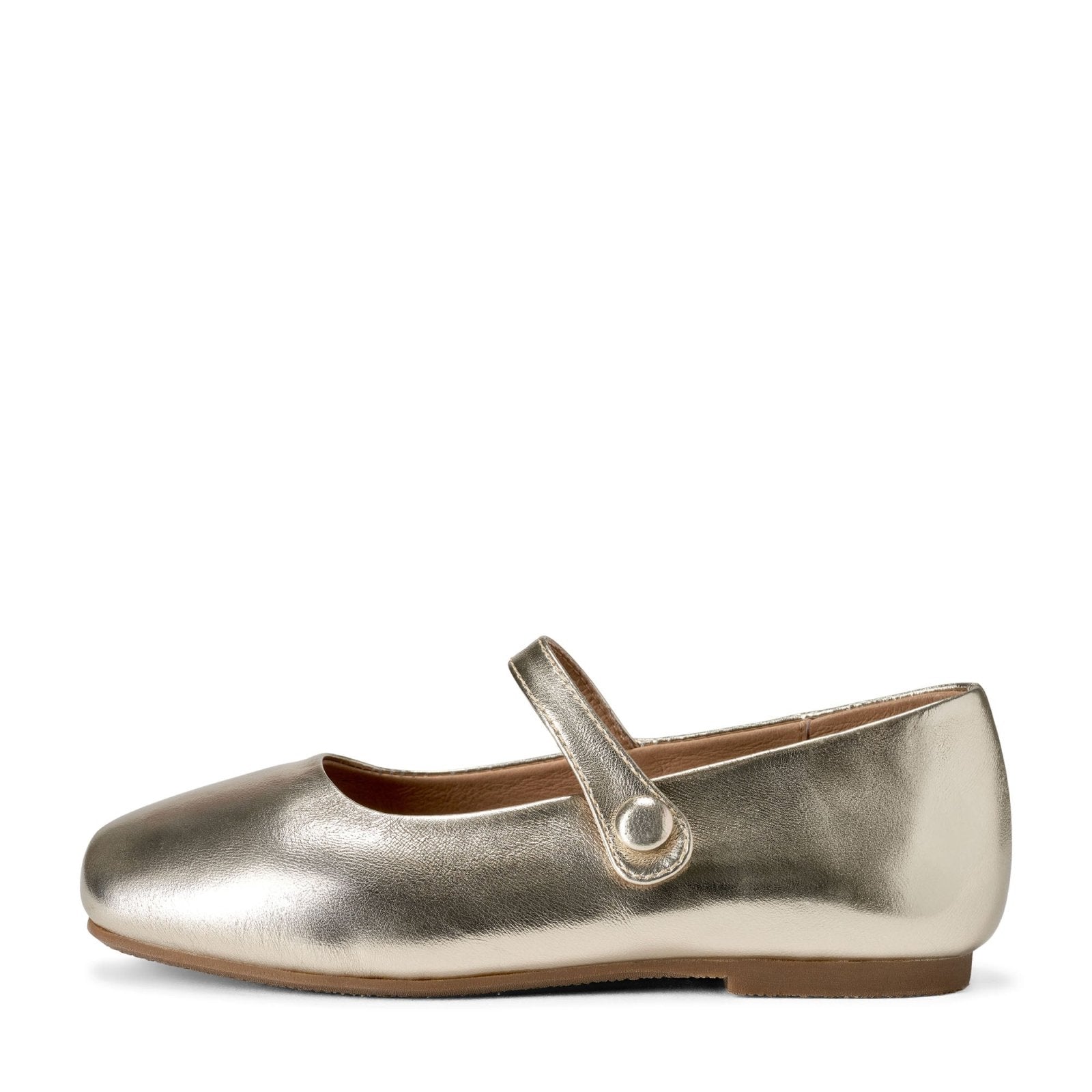 designer Chloe Leather Gold Shoes for girls by Age of Innocence