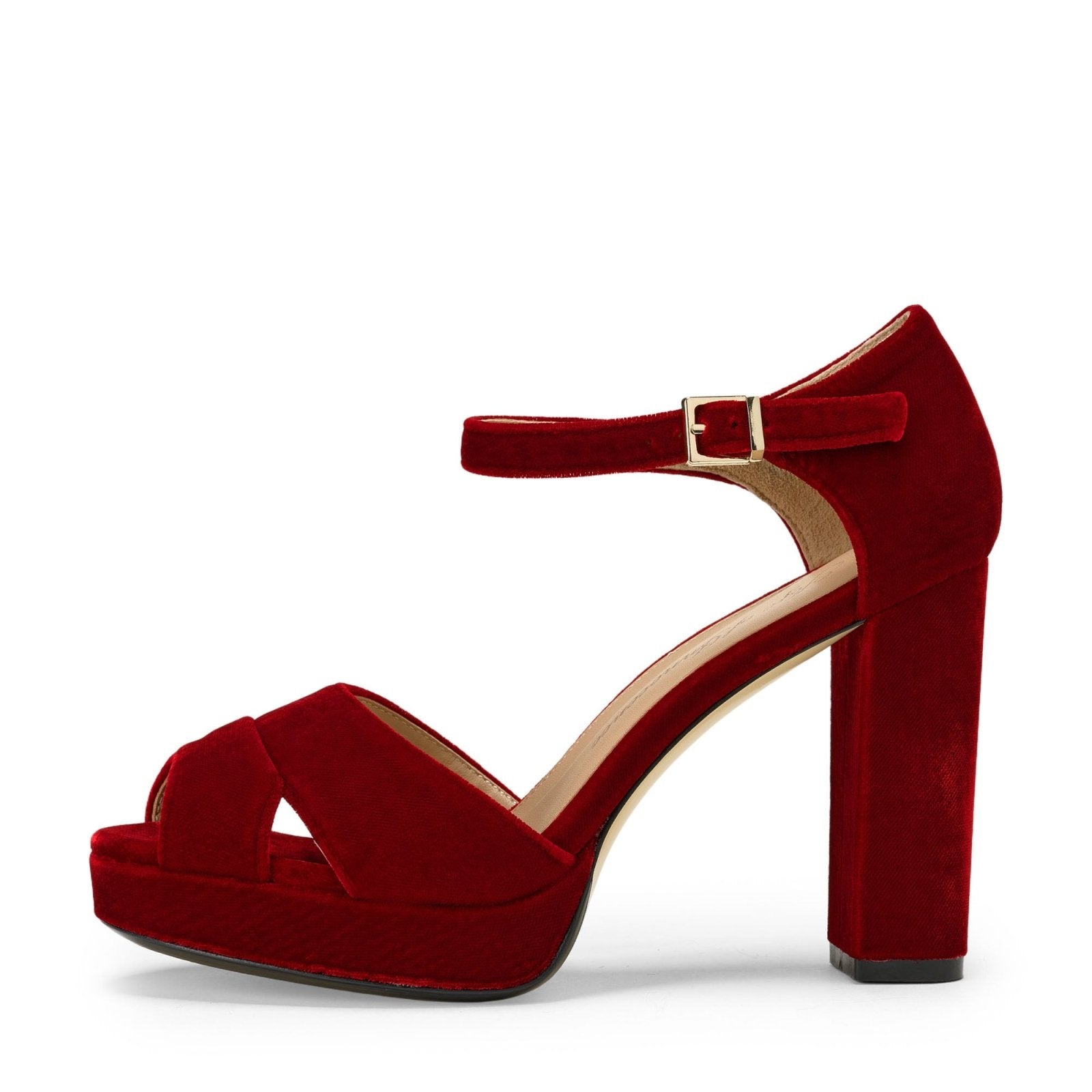 designer Dalia Velvet Red Shoes for girls by Age of Innocence Women