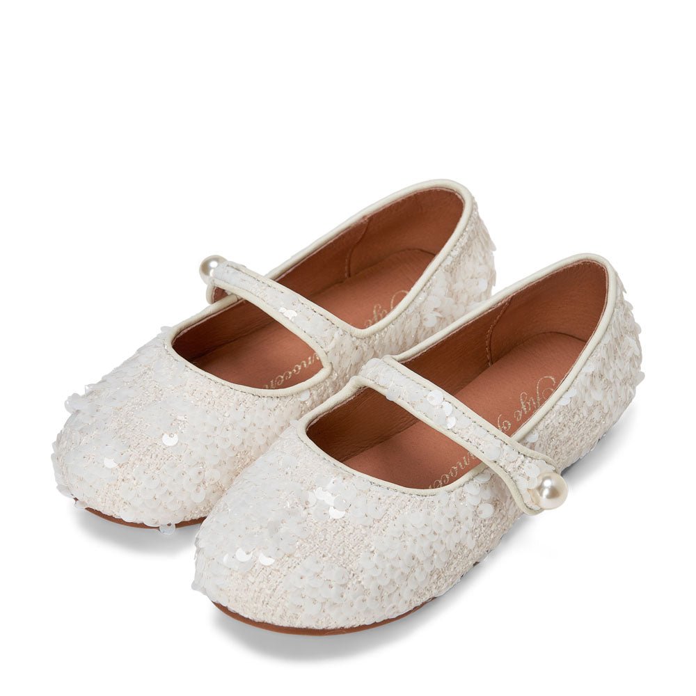 Elin Sequins 2.0 White Shoes Age of Innocence