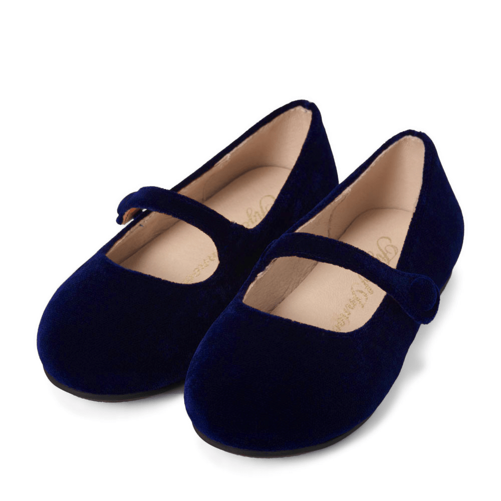 Elin Velvet Navy Shoes Age of Innocence