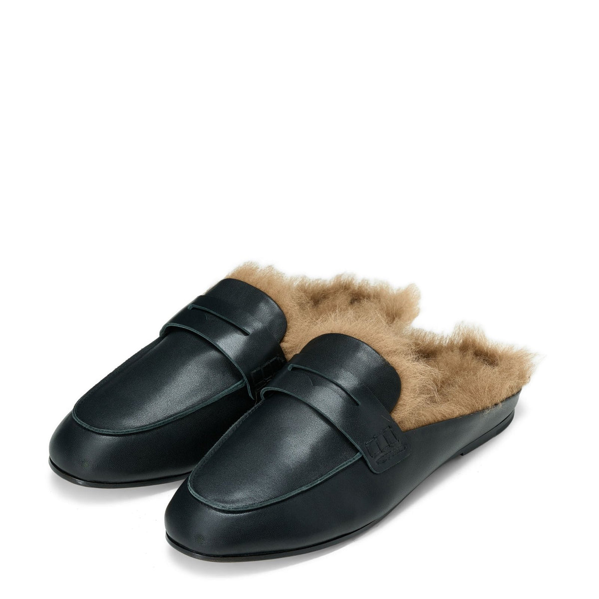 designer Farley 2.0 Winter Leather Black Mules for girls by Age of Innocence Women