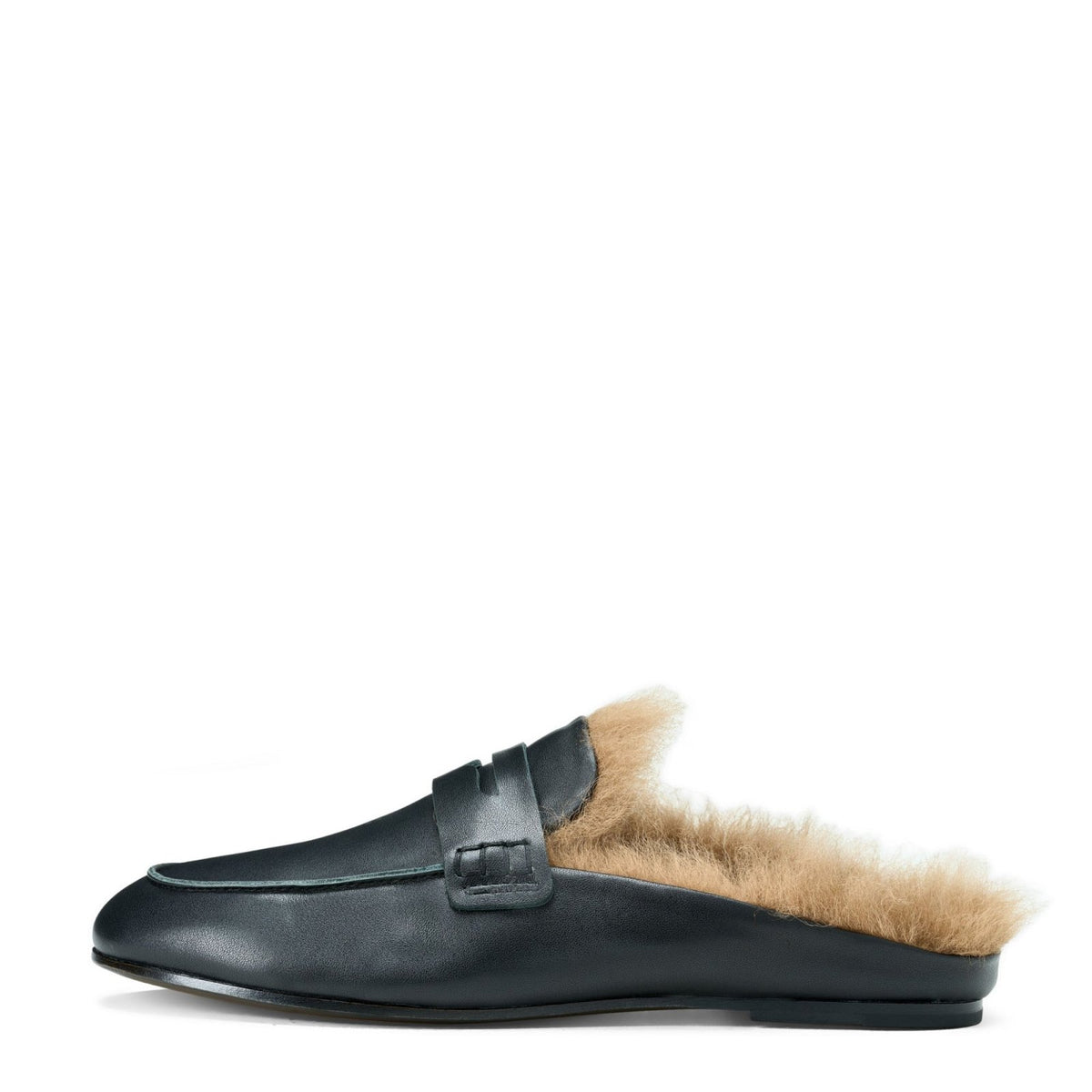 designer Farley 2.0 Winter Leather Black Mules for girls by Age of Innocence Women