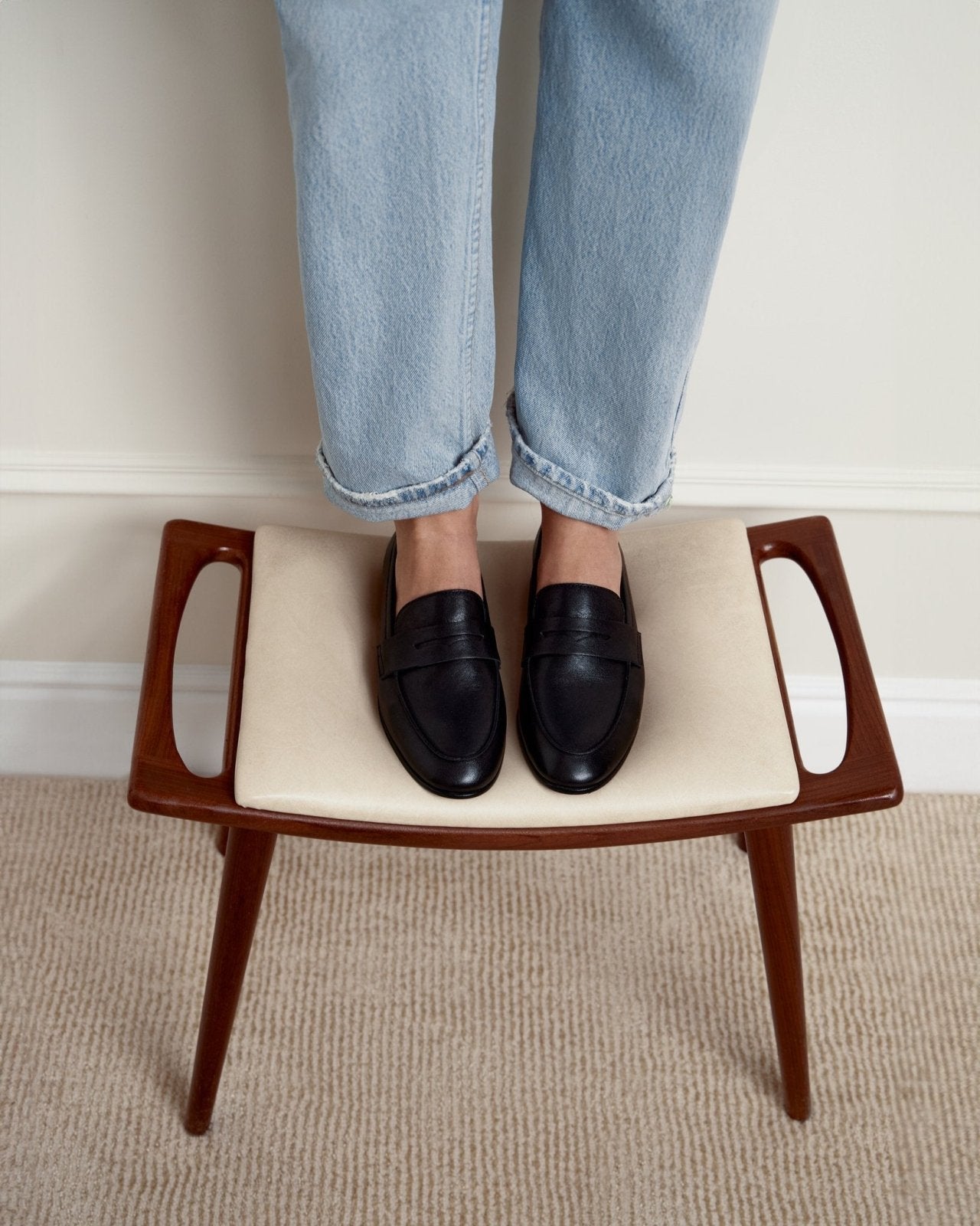 Farley Leather Black Loafers Age of Innocence Women
